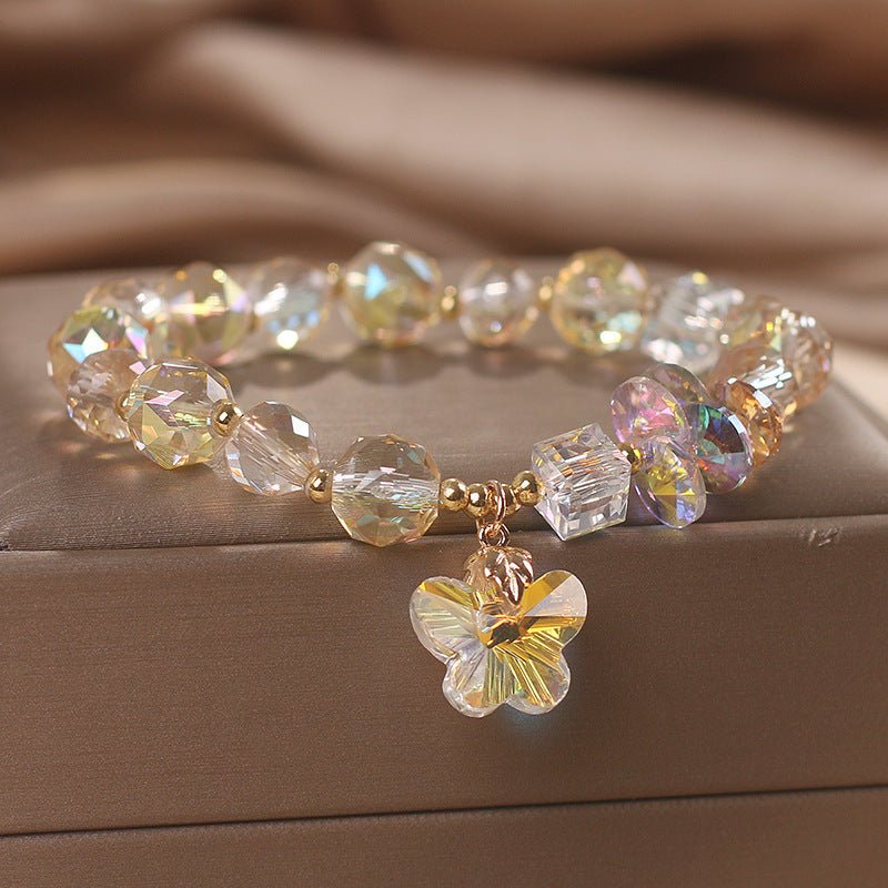 Golden Glow Citrine Butterfly Charm Bracelet - EclipticJew
