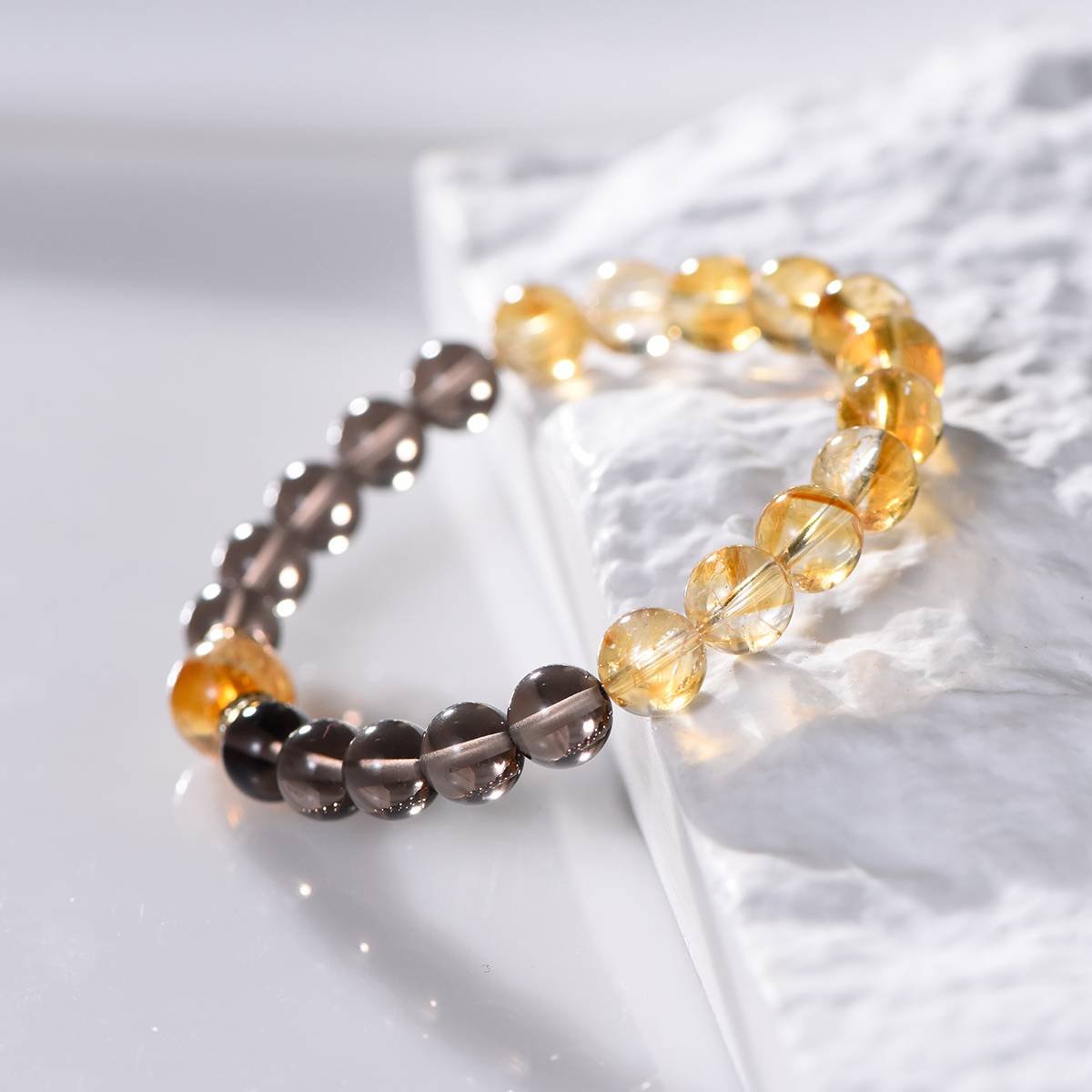 Golden Glow Citrine & Smoky Quartz Bracelet - EclipticJewB2G1FBraceletscitrine