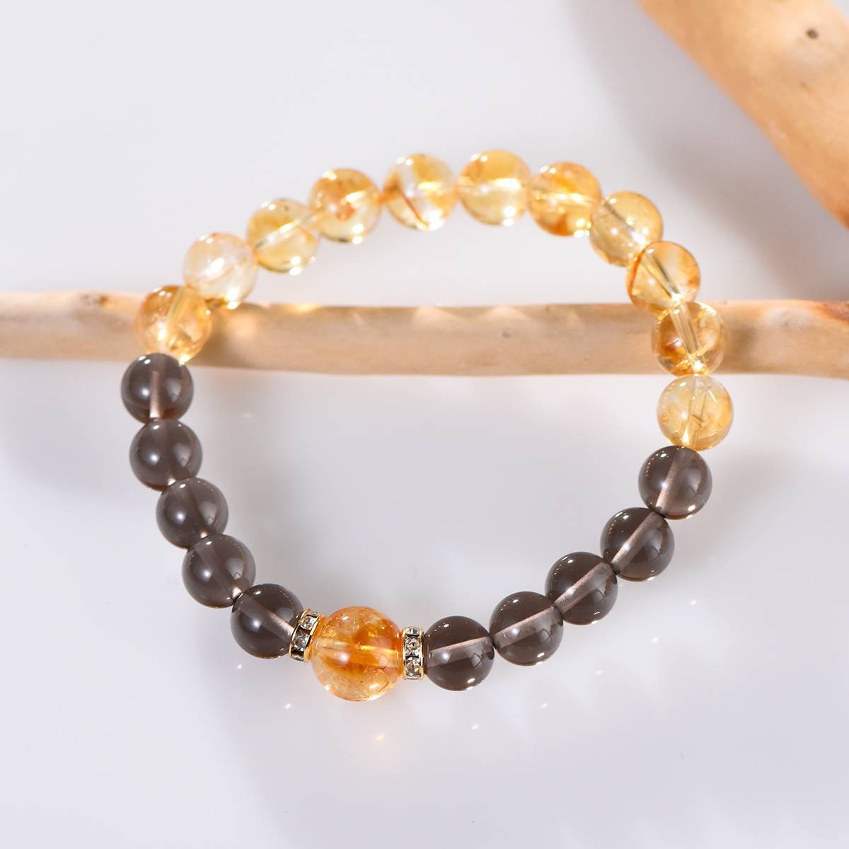 Golden Glow Citrine & Smoky Quartz Bracelet - EclipticJewB2G1FBraceletscitrine