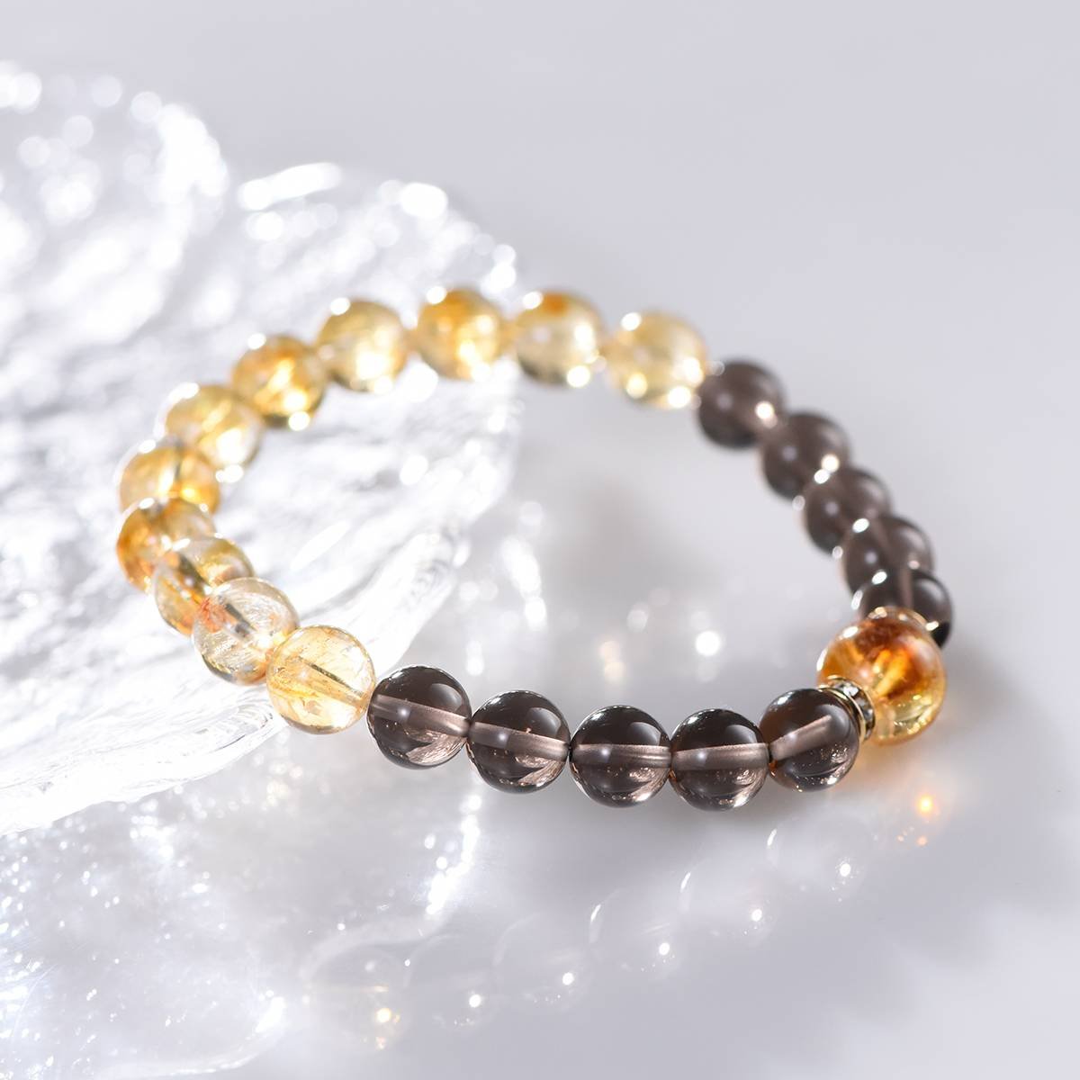 Golden Glow Citrine & Smoky Quartz Bracelet - EclipticJewB2G1FBraceletscitrine