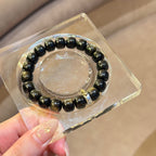 Golden Obsidian Bracelet | 12mm Round Beads | Protective Energy Stone