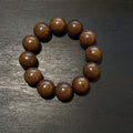 Golden Sandalwood Bracelet, Natural Aged Zebrawood Beads, Meditation Prayer Mala, Spiritual Grounding Unisex Gift, 12mm
