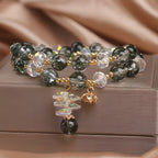 Green Phantom Quartz Double-Wrap Bracelet