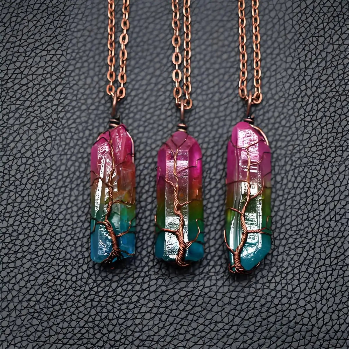 Healing Crystal Tree of Life Pendant - Balance & Spirituality - EclipticJewpendanttrend