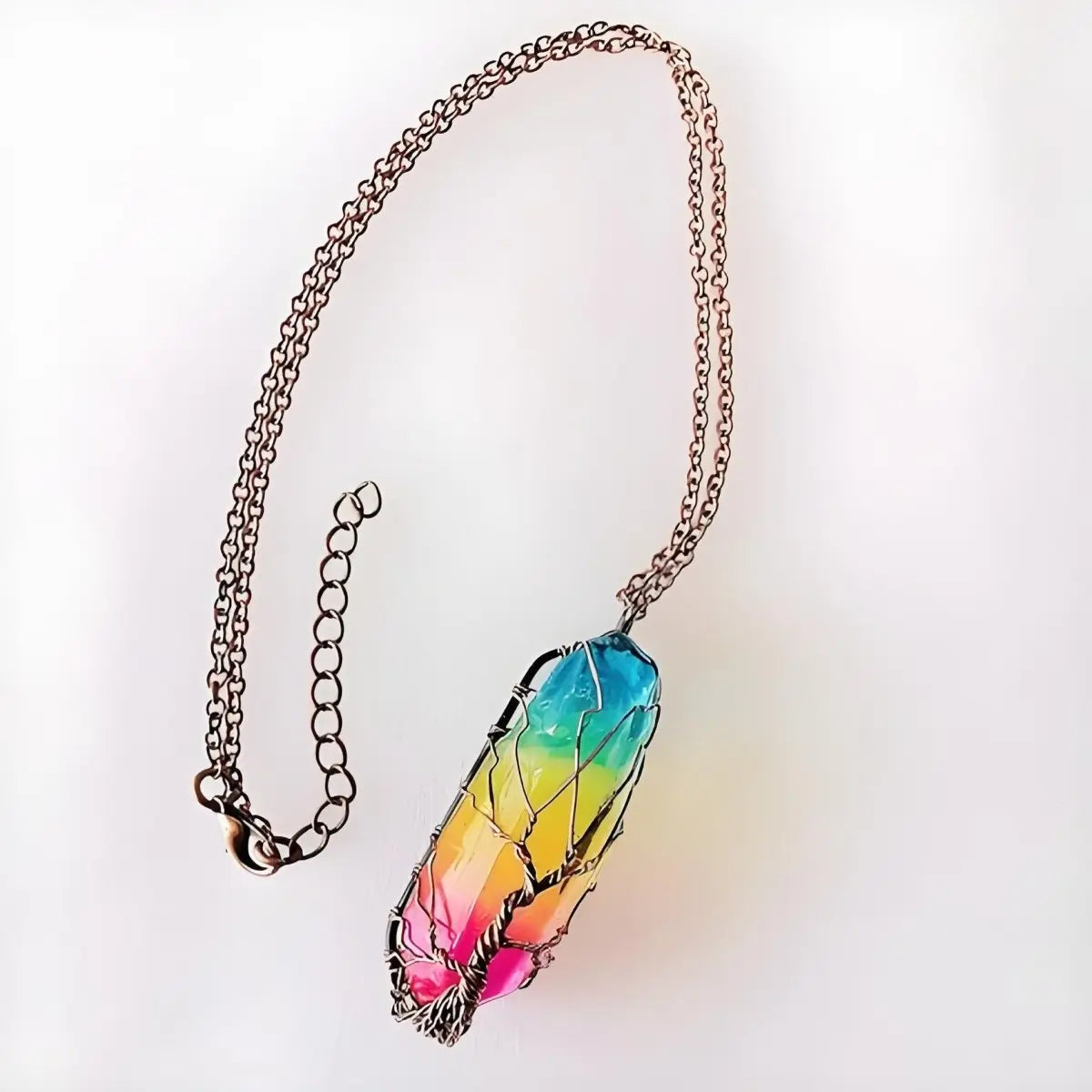 Healing Crystal Tree of Life Pendant - Balance & Spirituality - EclipticJewpendanttrend