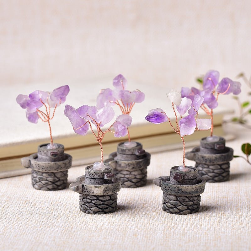 Home Decorative Crafts Amethyst Money Tree Ornaments - EclipticJewamethyst