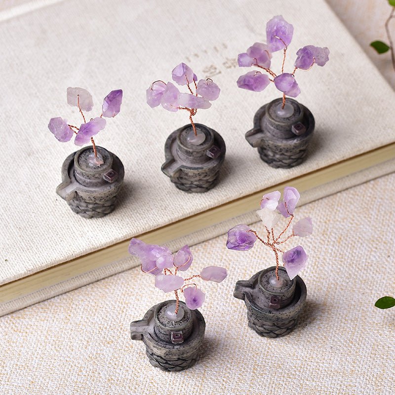 Home Decorative Crafts Amethyst Money Tree Ornaments - EclipticJewamethyst