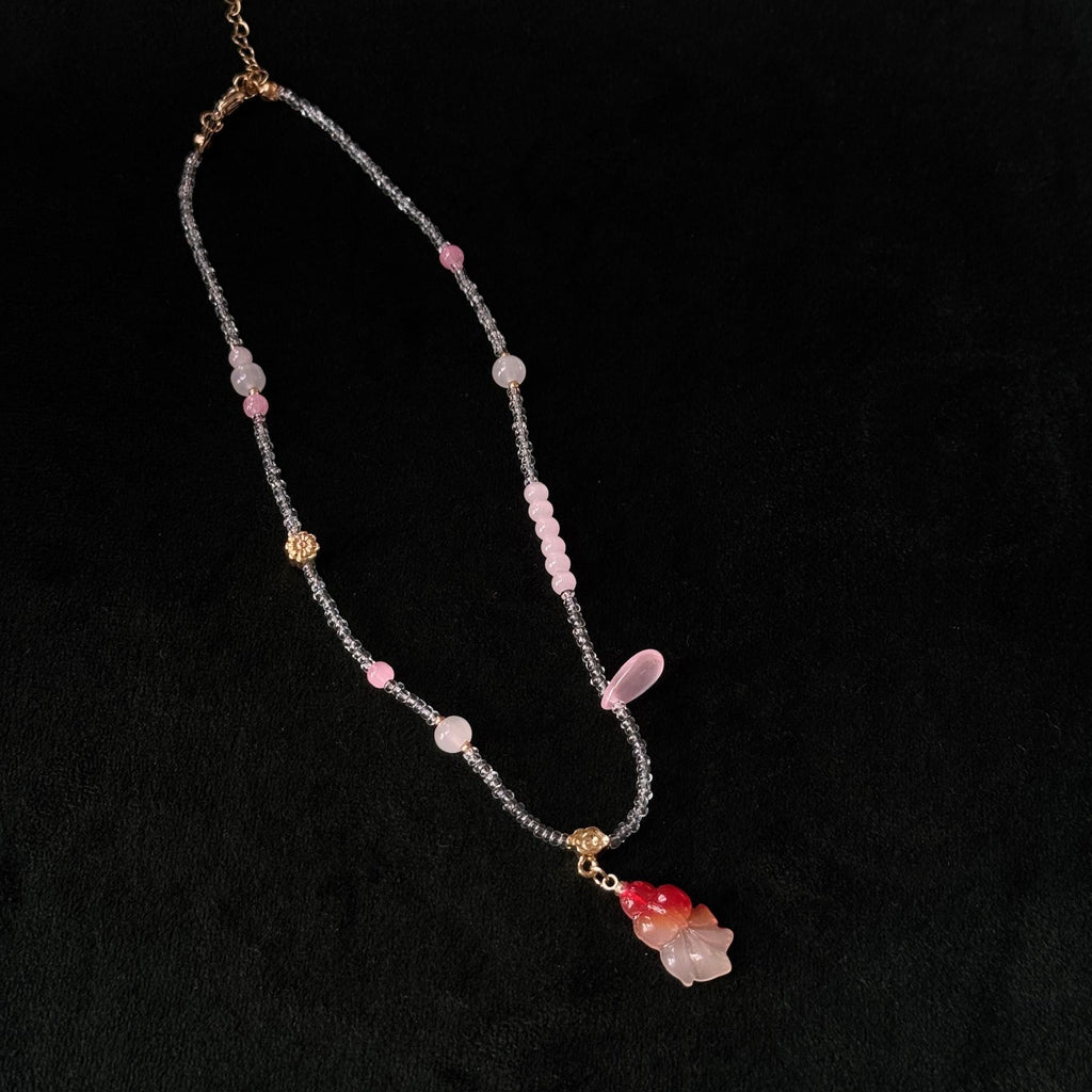 Koi Spirit Necklace | Carved Lucky Fish Pendant for Fortune & Flow