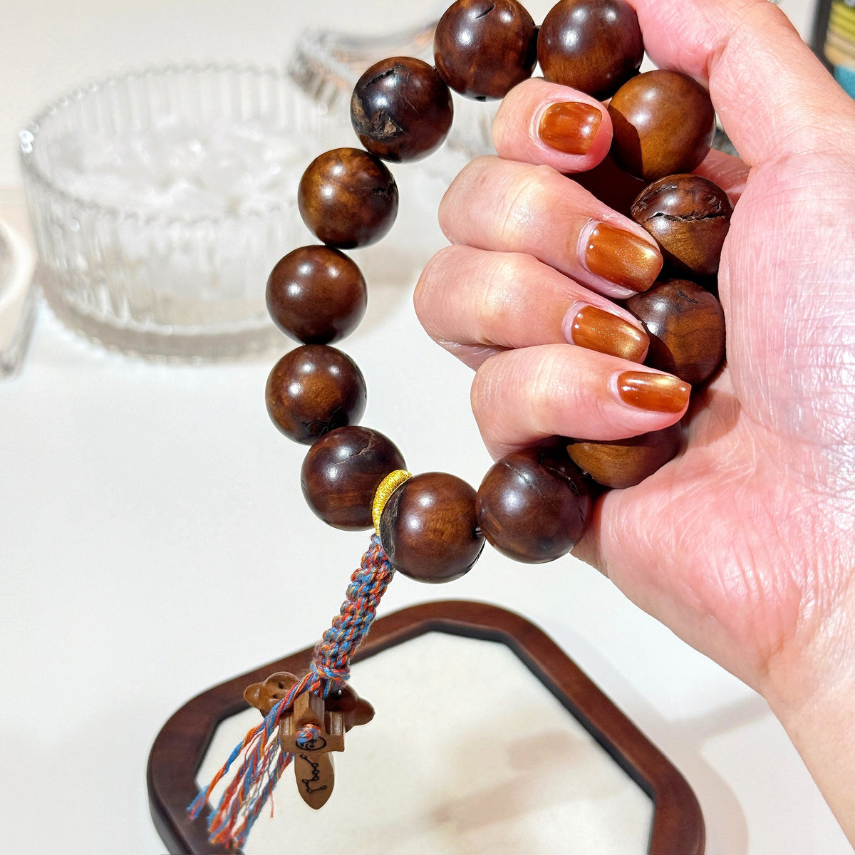 Lightning-Struck Jujube Wood Bracelet | Natural Daoist Charm