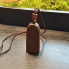 Lightning Struck Jujube Wood Pendant, Taoist Five Thunder Order Talisman, Protection Amulet Necklace, Spiritual Exorcism Mala