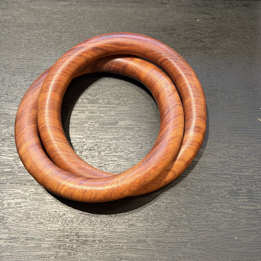 Lightning Struck Jujube Wood Qiankun Bracelet, Taoist Interlocking Yin Yang Bangle, Big Dipper Seven Stars Mantra Amulet, 70mm