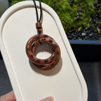 Lightning Struck Jujube Wood Qiankun Ring, Longhu Mountain Taoist Yin Yang Bracelet, Grandmaster Zhang Zhishun Amulet Pendant
