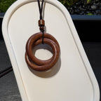 Lightning Struck Jujube Wood Qiankun Ring, Longhu Mountain Taoist Yin Yang Bracelet, Grandmaster Zhang Zhishun Amulet Pendant