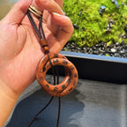 Lightning Struck Jujube Wood Qiankun Ring, Longhu Mountain Taoist Yin Yang Bracelet, Grandmaster Zhang Zhishun Amulet Pendant