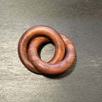 Lightning Struck Jujube Wood Qiankun Ring, Taoist Cross Scripture Interlocking Hoop, Big Dipper Seven Stars Talisman Hand Piece