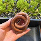 Lightning Struck Jujube Wood Qiankun Ring, Taoist Cross Scripture Interlocking Hoop, Big Dipper Seven Stars Talisman Hand Piece
