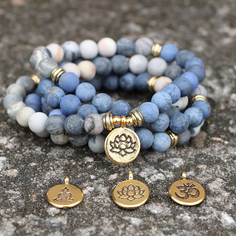 Lotus Peace Stone Bracelet - Serenity and Balance - EclipticJew