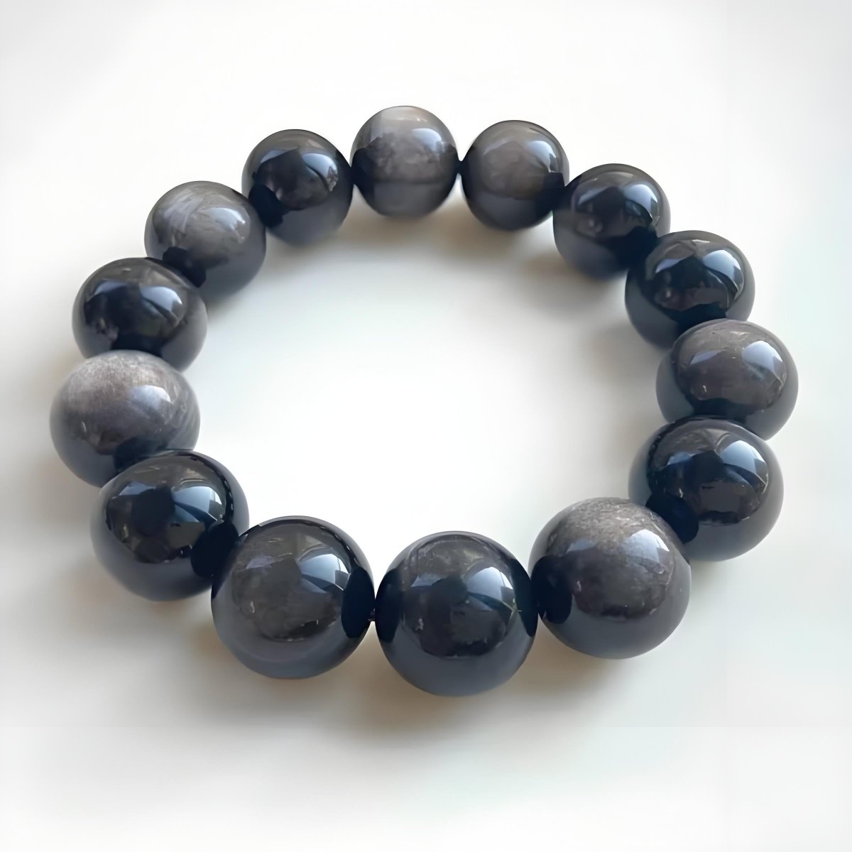 Midnight Shield Obsidian crystal energy bracelet - EclipticJewB2G1FBraceletsnew