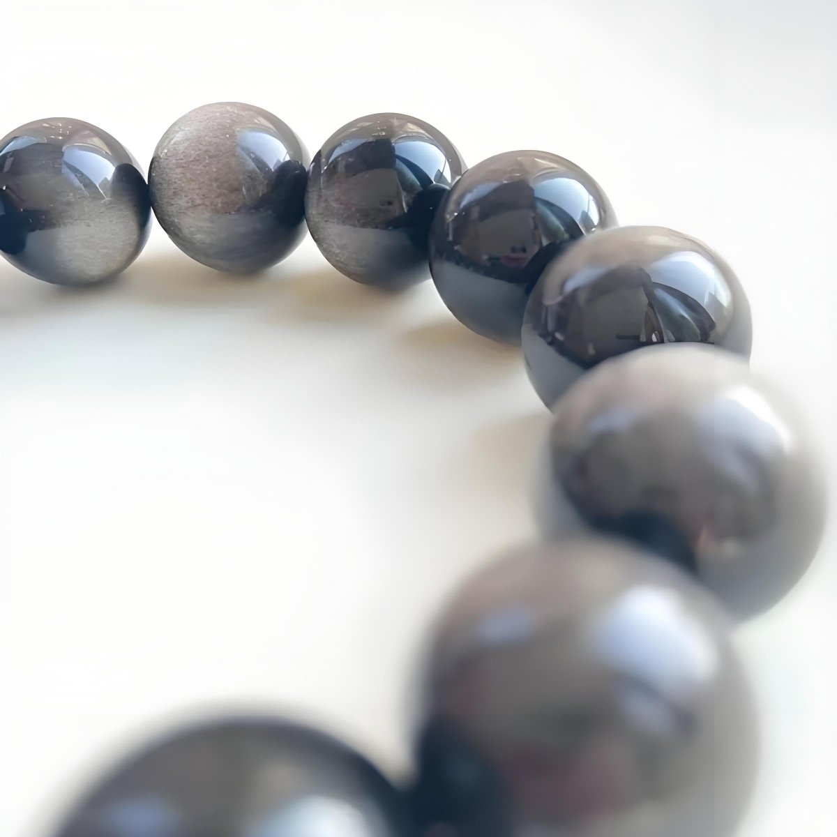 Midnight Shield Obsidian crystal energy bracelet - EclipticJewB2G1FBraceletsnew