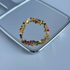 Moon & Heart Multi-Gem Bracelet | Colorful Crystal Charm Jewelry