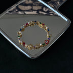 Moon & Heart Multi-Gem Bracelet | Colorful Crystal Charm Jewelry