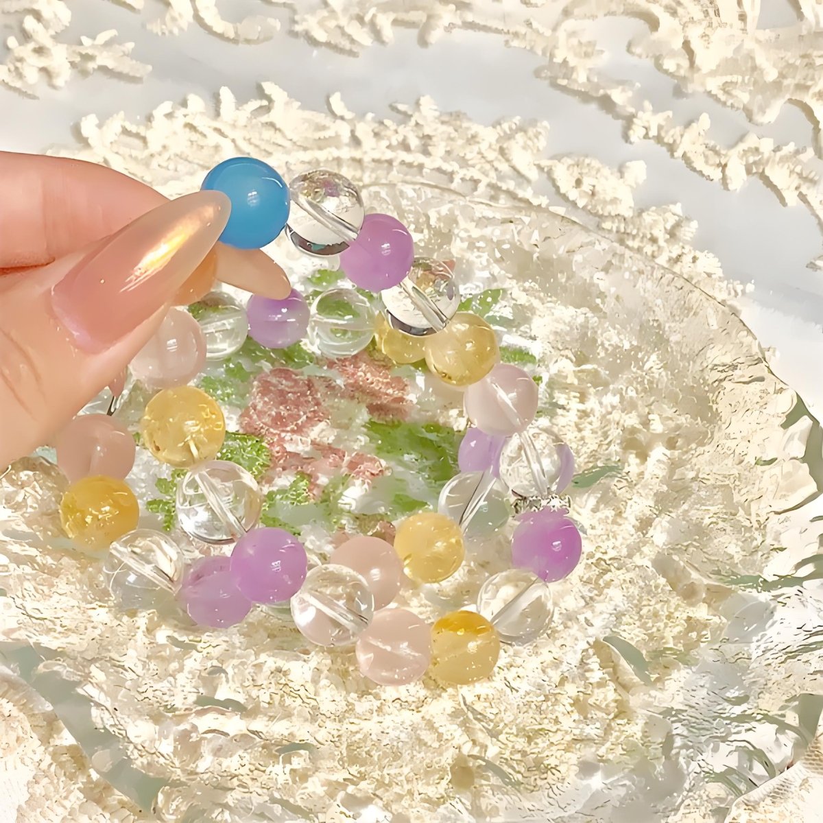 Multicolor Healing Quartz Bracelet - EclipticJewamethystBraceletscitrine