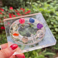 Natural 7 Chakra Alignment Bracelet | Raw Clear Quartz Point Energy Amulet | Consecrated Taoist Seven Star Aura Protection Crystal Jewelry