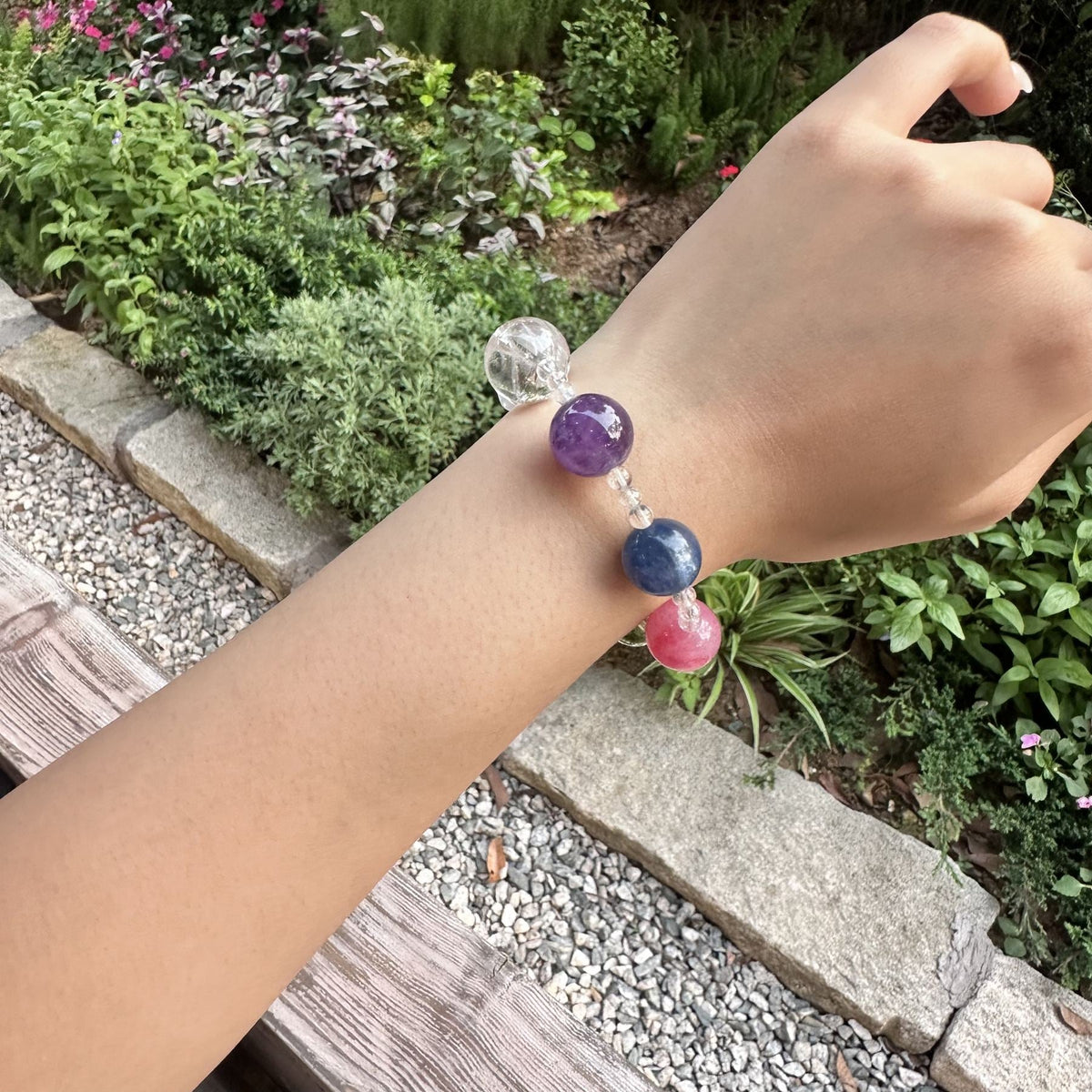 Natural 7 Chakra Alignment Bracelet | Raw Clear Quartz Point Energy Amulet | Consecrated Taoist Seven Star Aura Protection Crystal Jewelry