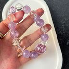 Natural Amethyst Statement Bracelet | Geometric Hexagonal Crystal Prism Amulet | Taoist Consecrated Crown Chakra Peace & Mental Clarity Jewelry