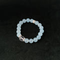 Natural Aquamarine & Blue Chalcedony Bracelet, Spiritual Calm Jewelry