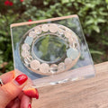 Natural Aquamarine Statement Bracelet | Icy Clear Crackle Quartz Energy Amulet | Taoist Consecrated Tranquility & Throat Chakra Protection Jewelry