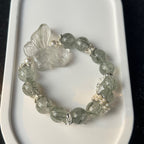 Natural Black Rutilated Quartz Bracelet | Clear Crystal Tourmaline Needle Amulet | Taoist Consecrated Protection & Career Breakthrough Jewelry