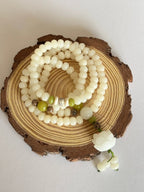 Natural Bodhi Seed Bracelet White Bodhi Seed Mala Blessed - EclipticJew