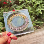 Natural Citrine and Amethyst Split Bracelet | Faceted Hexagonal Crystal Prism Amulet | Taoist Consecrated Yin Yang Balance Wealth & Intuition Jewelry
