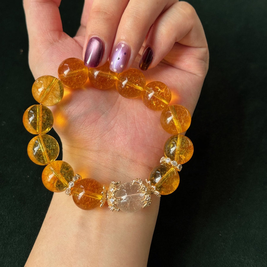 Natural Citrine Wealth Bracelet | Taoist Blessed Crystal Jewelry