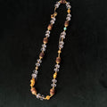 Natural Crystal Agarwood Necklace | Elegant Long Beaded Jewelry Gift