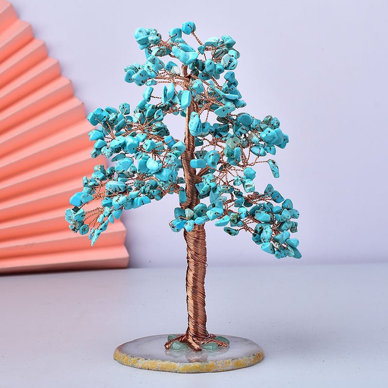 Natural Crystal Crushed Stone Fortune Tree Ornaments - EclipticJew