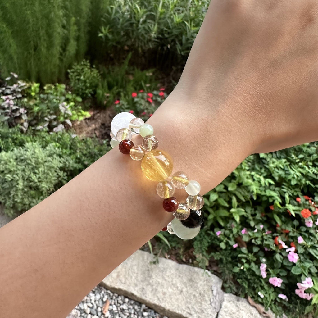 Natural Five Elements Balancing Bracelet | Multi Gemstone Karma Alignment Amulet