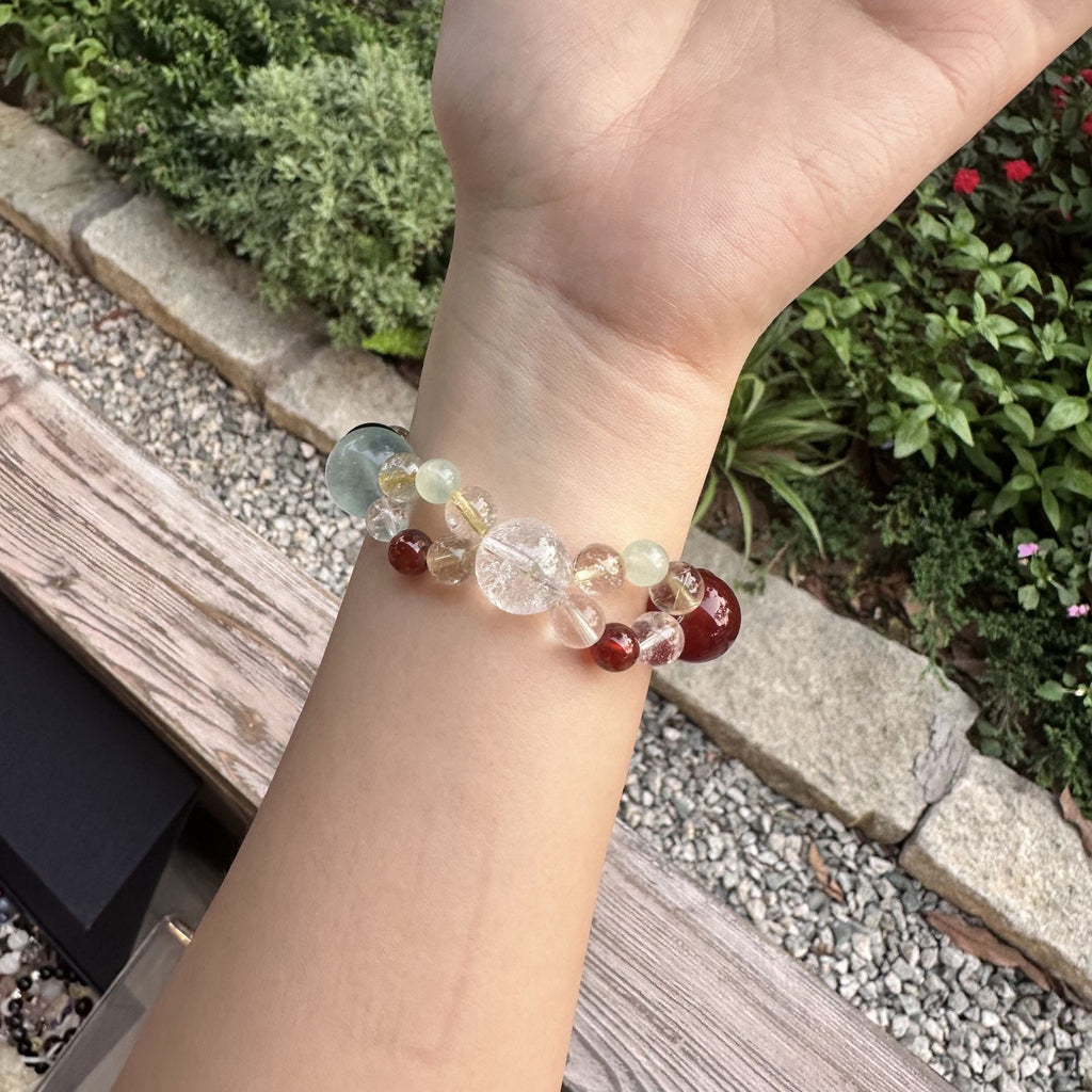Natural Five Elements Balancing Bracelet | Multi Gemstone Karma Alignment Amulet