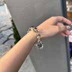 Natural Green Phantom Quartz Bracelet | Garden Quartz Square Slab Amulet | Taoist Consecrated Career Wealth & Transformation Jewelry