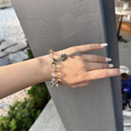 Natural Green Phantom Quartz Bracelet | Garden Quartz Square Slab Amulet | Taoist Consecrated Career Wealth & Transformation Jewelry
