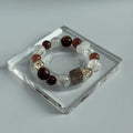 Natural Pigeon Blood Strawberry Quartz Bracelet, Multi-Crystal Healing Talisman