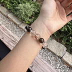 Natural Red Rutilated Quartz Bracelet | Geometric Hexagonal Crystal Slab Amulet | Taoist Consecrated Grounding Protection & Windfall Wealth Jewelry
