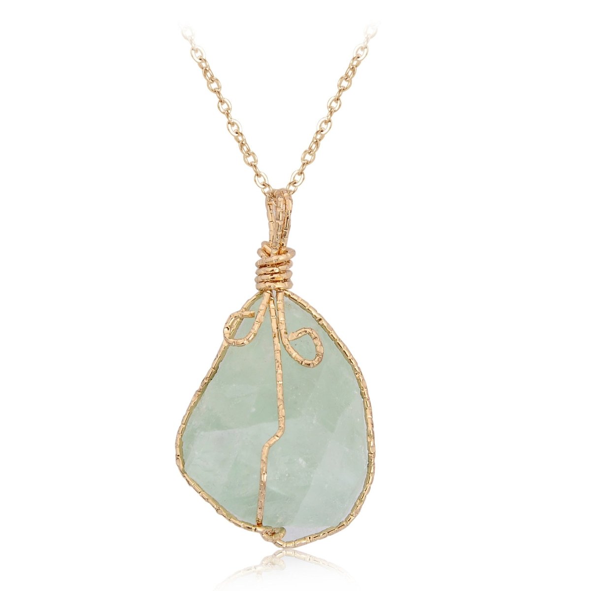 Natural stone pendant irregular crystal rough necklace - EclipticJew