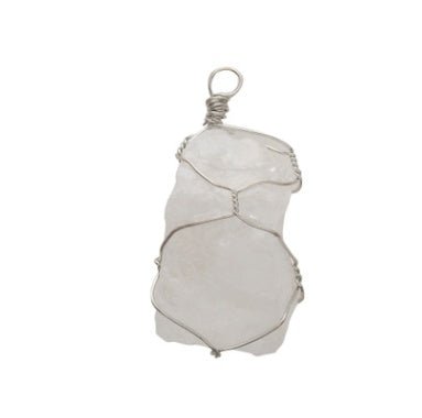 Natural stone pendant irregular crystal rough necklace - EclipticJew