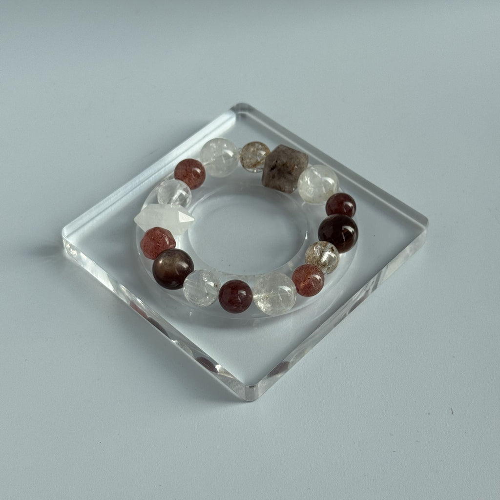 Natural Yellow Jiao Hua Statement Bracelet | Golden Fire Quartz Wealth Amulet | Taoist Consecrated Windfall Luck & Side-Hustle Prosperity Jewelry