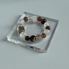 Natural Yellow Jiao Hua Statement Bracelet | Golden Fire Quartz Wealth Amulet | Taoist Consecrated Windfall Luck & Side-Hustle Prosperity Jewelry