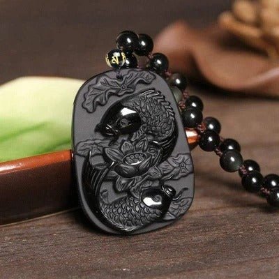 Obsidian Pisces Lotus Sweater Chain - EclipticJew
