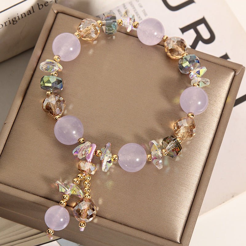Original Handmade Aquamarine Crystal Bracelet For Women - EclipticJew