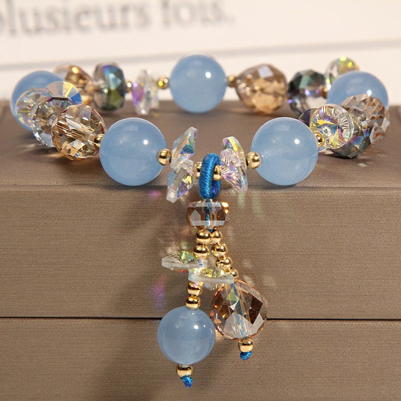 Original Handmade Aquamarine Crystal Bracelet For Women - EclipticJew